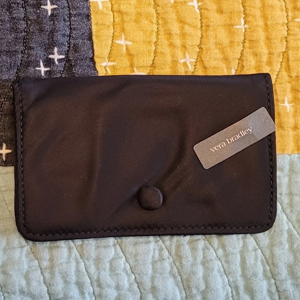 Vera Bradley Black Snap Closure Wallet - Picture 4 of 6